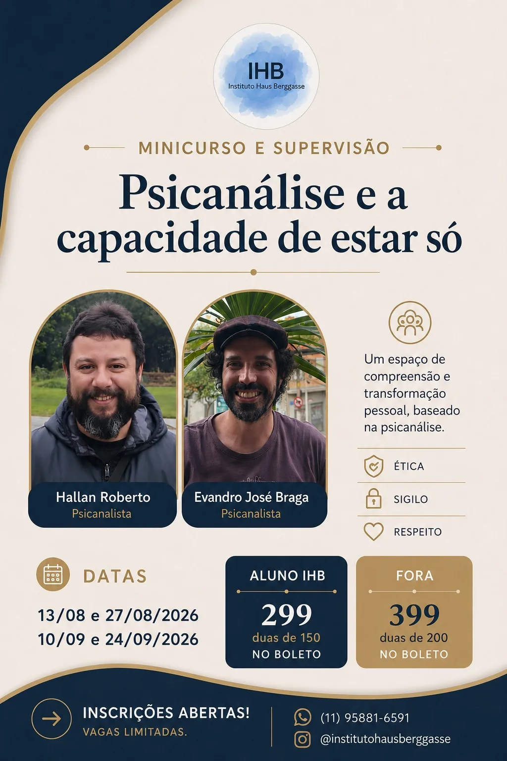 a capacidade de estar só winnicott curso
